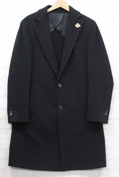 2J2432/ラルディーニ キャメル100% シングルチェスターコート LARDINI
