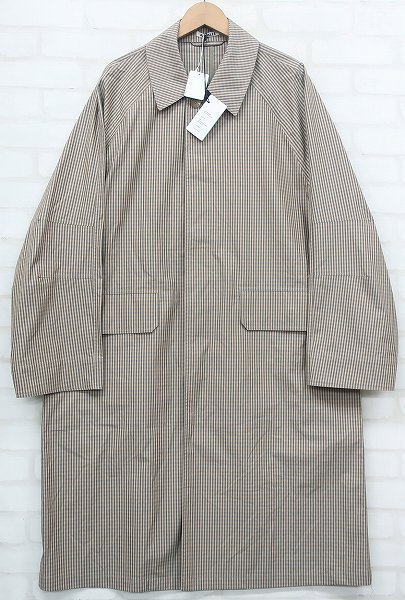 2J1489/新品 AURALEE FINX WEATHER CLOTH CHECK COAT オーラリー