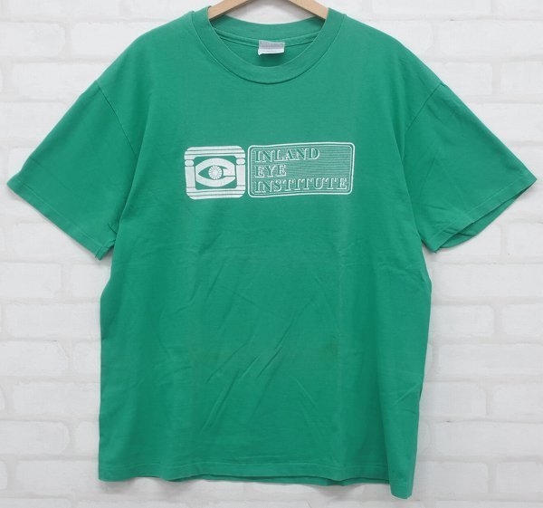 dAI9064【クリックポスト対応】 Hanes BEEFY INLAND EYE INSTITUTE 半袖Tシャツ ヘインズ_画像2