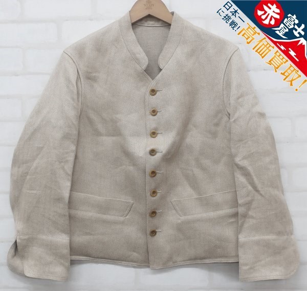 6T4582/未使用品 ANATOMICA ヘリンボーンリネンドルマンジャケット