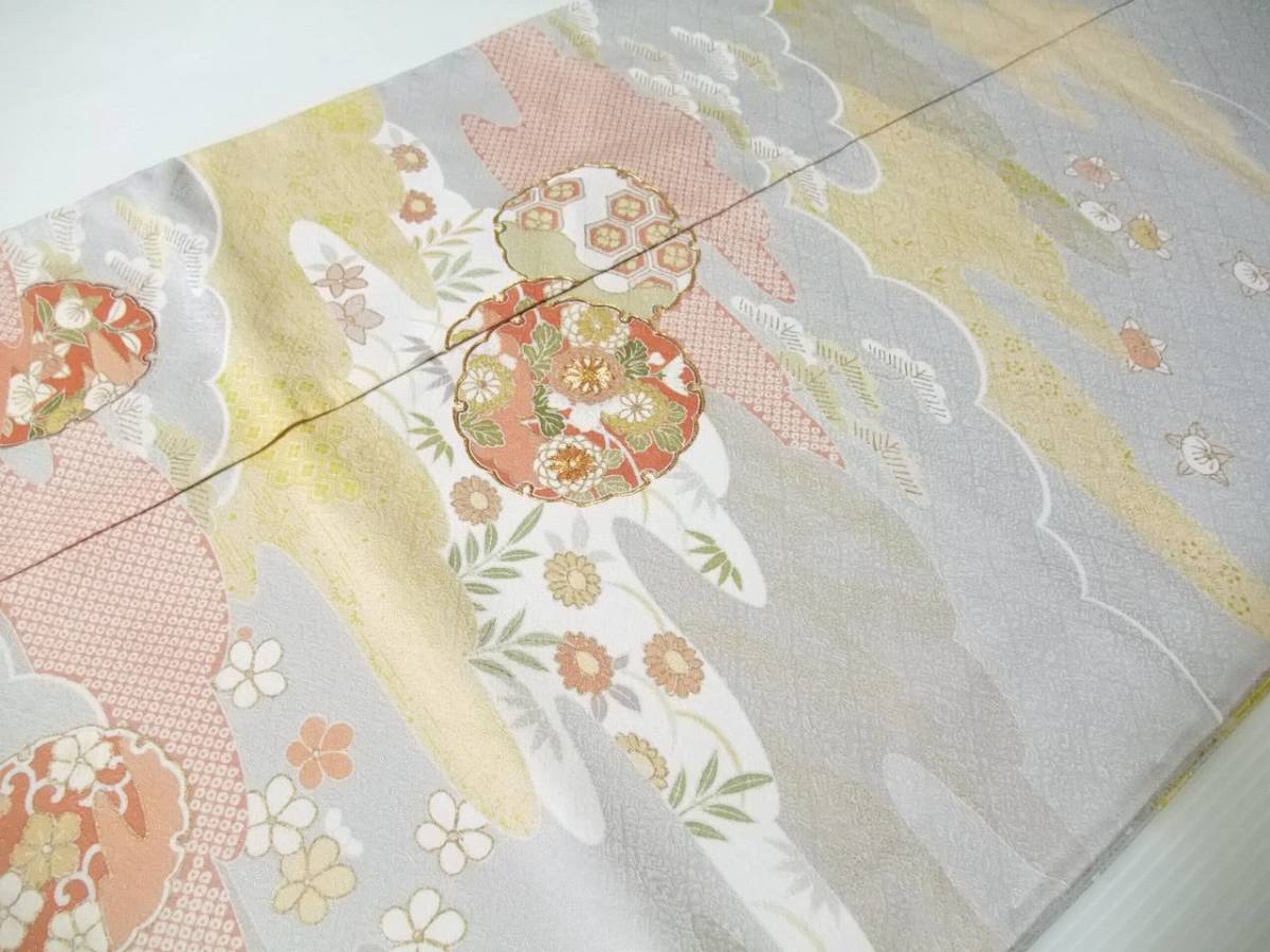 なピンクを 訪問着 古典文箱花文様 ho262sの通販 by netkimono's shop