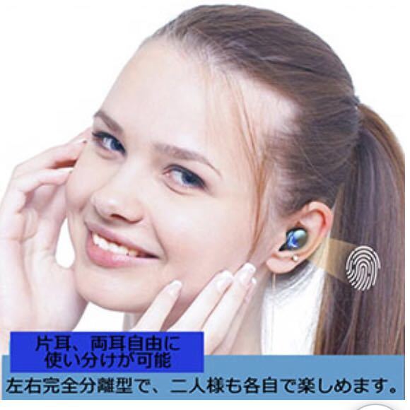 送料無料！Bluetoothイヤホン ワイヤレスイヤホン Hi-Fi高音質 ペアリング自動 Bluetooth5.1+EDR IPX防水 iPhone Android _画像4