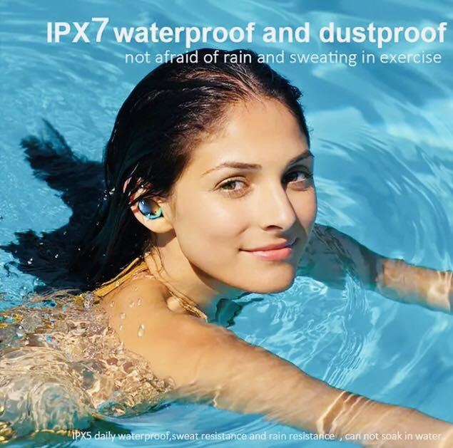 送料無料！Bluetoothイヤホン ワイヤレスイヤホン Hi-Fi高音質 ペアリング自動 Bluetooth5.1+EDR IPX防水 iPhone Android_画像3