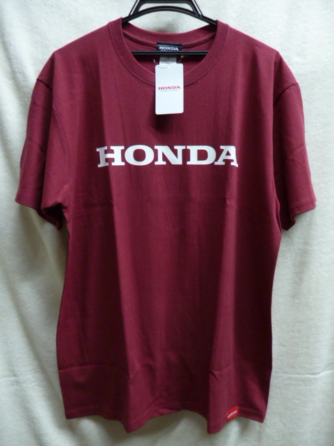 HONDA ロゴ Tシャツ XLサイズ ホンダコムテック バーガンディ 未使用品