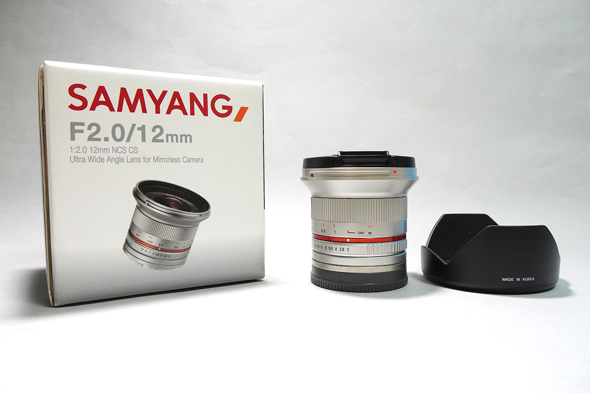 送料無料・美品】SAMYANG サムヤン 12mm F2.0 NCS CS シルバー E