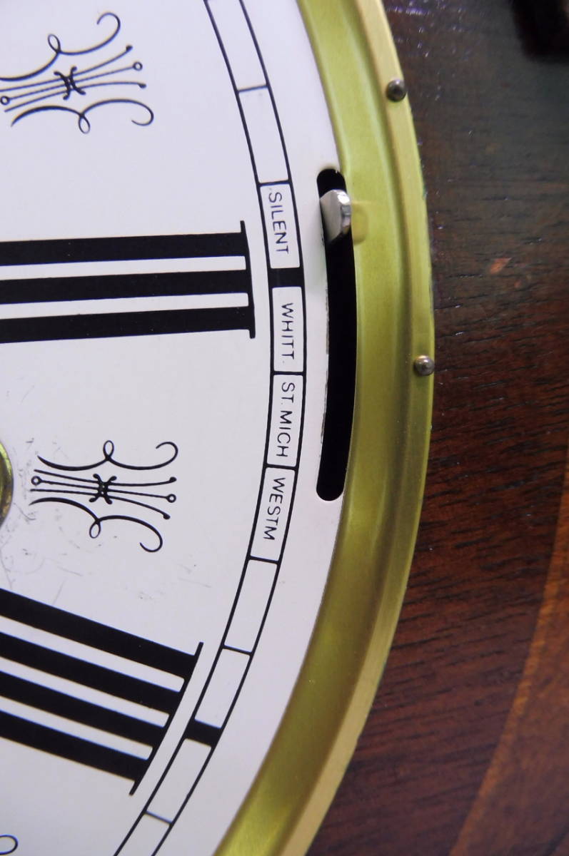 ♪ ♪　ドイツ製　ハワードミラー　 冨士見型　3曲チャイム　　8日巻き　テンプ式置時計　可動品 　♪♪_画像7