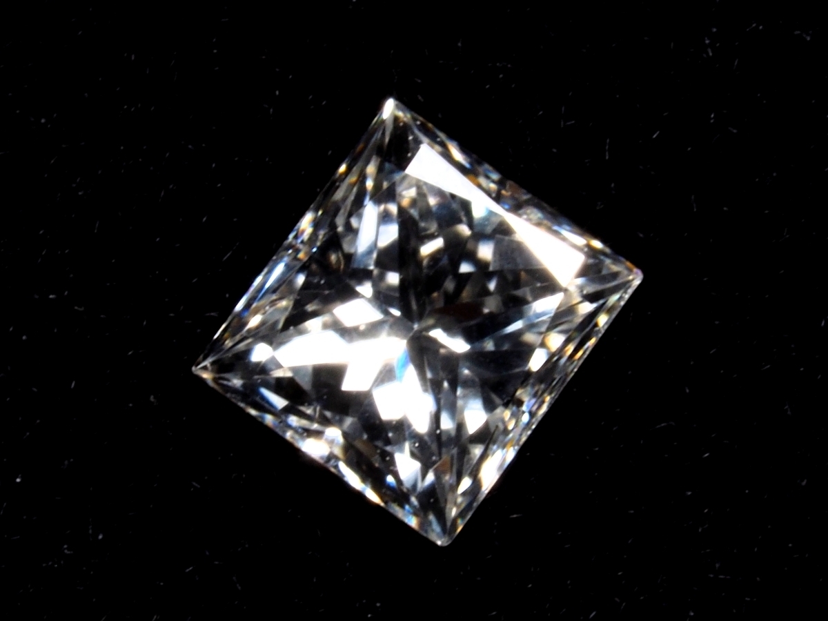 古典 天然ダイヤモンド スクエアカット G VS1 0.208 ct、CGL