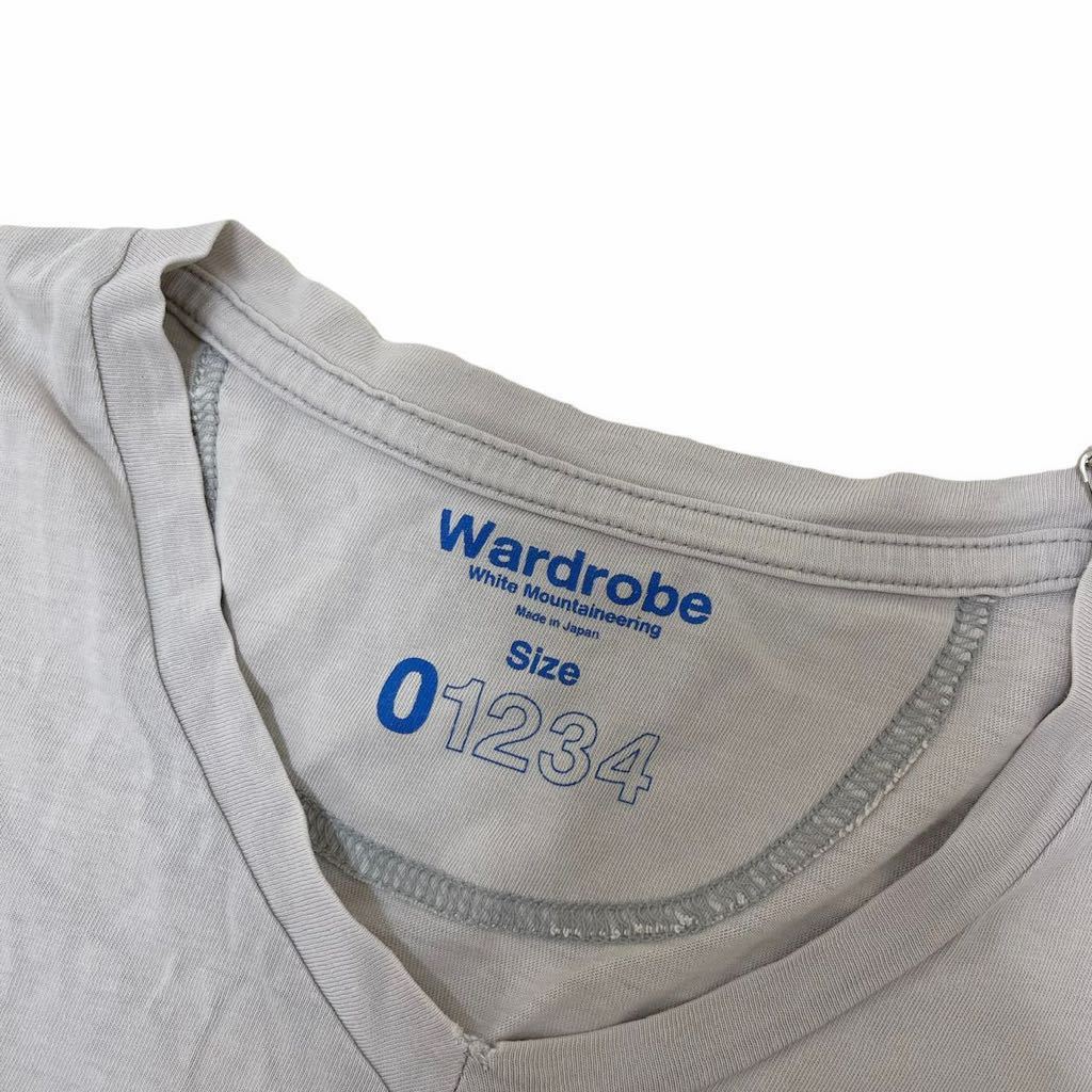 b362 未使用品 タグ付き 自宅保管品 日本製 Wardrobe ワードローブ トップス 半袖シャツ 半袖Tシャツ Tシャツ グレージュ サイズ0 メンズ_画像3