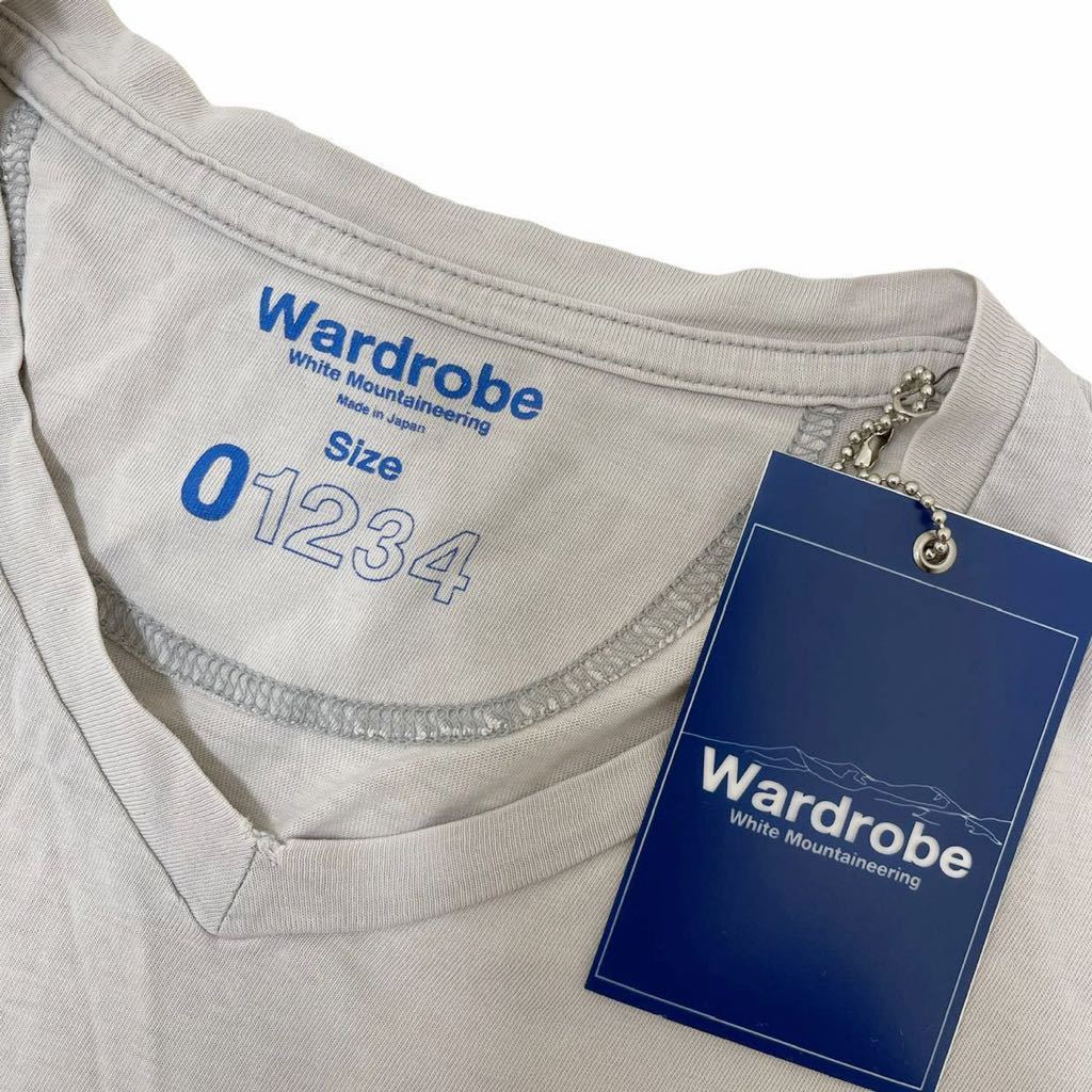 b362 未使用品 タグ付き 自宅保管品 日本製 Wardrobe ワードローブ トップス 半袖シャツ 半袖Tシャツ Tシャツ グレージュ サイズ0 メンズ_画像4