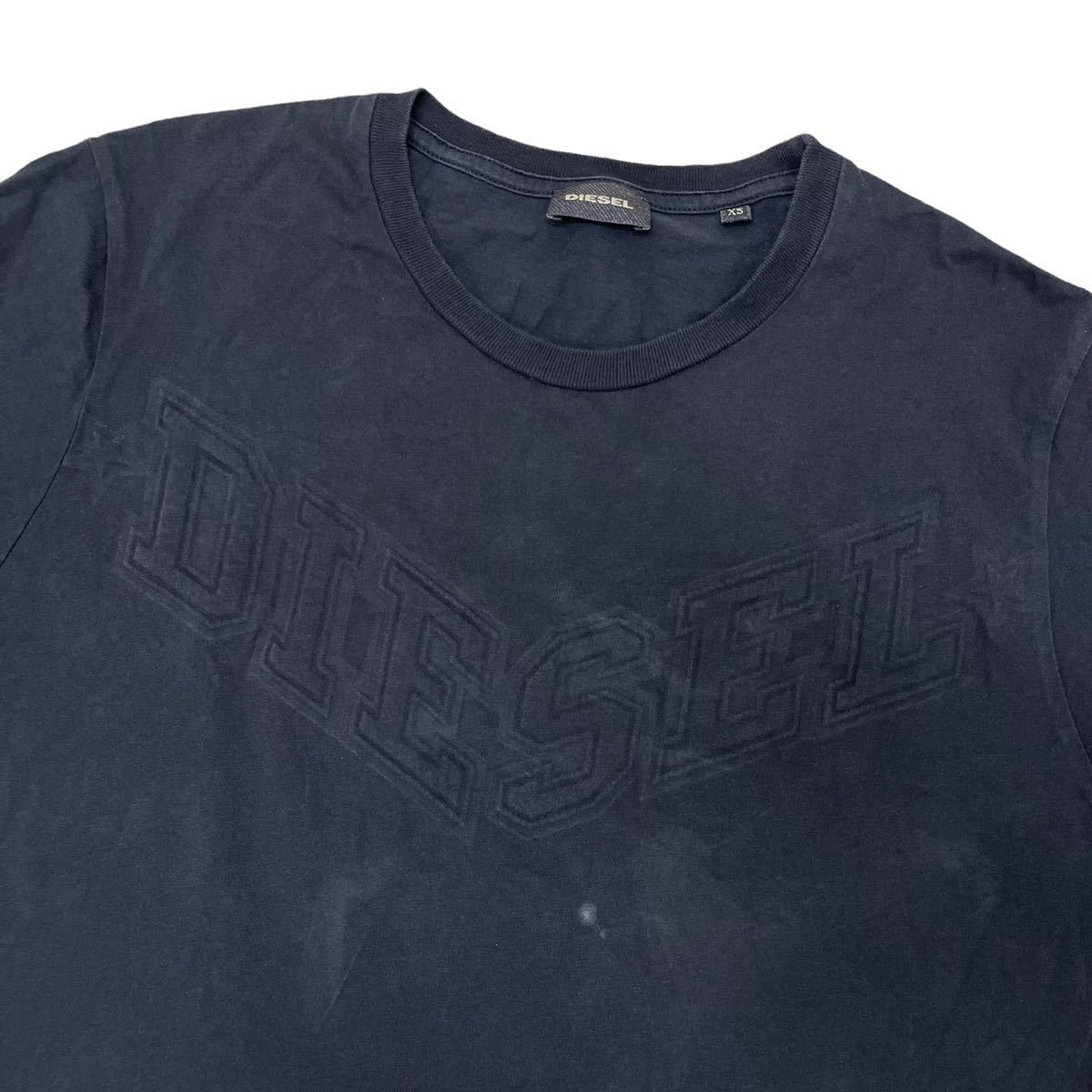 b355 DIESEL ディーゼル 半袖 シャツ 半袖シャツ 半袖Tシャツ プルオーバー トップス ブラック系 メンズ サイズXS_画像2