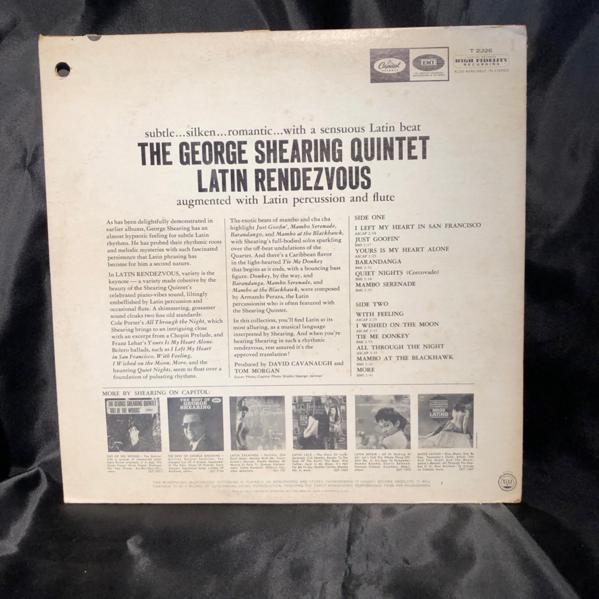 The George Shearing Quintet / Latin Rendezvous LP Capitol Records_画像2