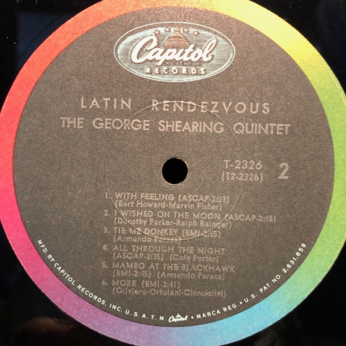 The George Shearing Quintet / Latin Rendezvous LP Capitol Records_画像5