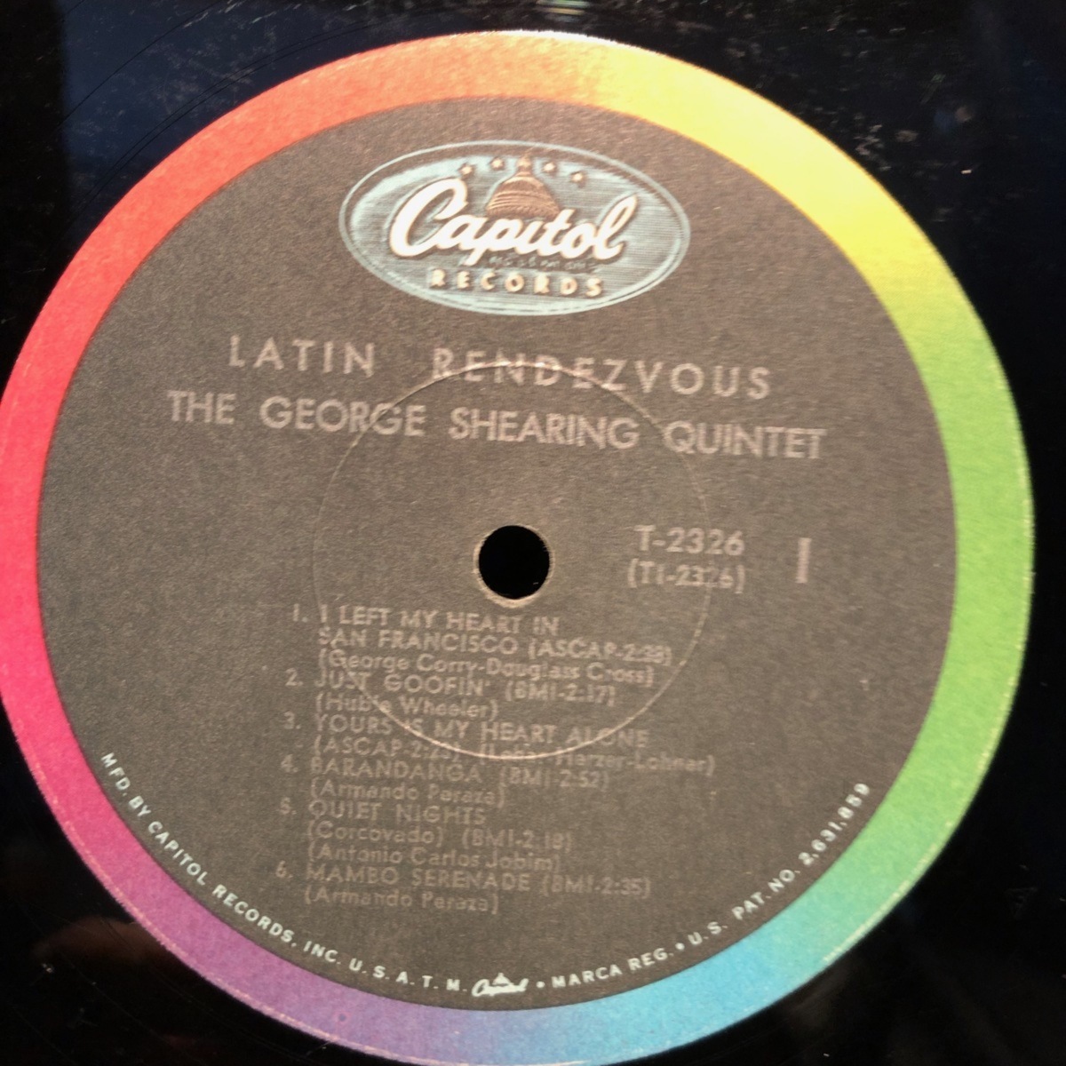 The George Shearing Quintet / Latin Rendezvous LP Capitol Records_画像3