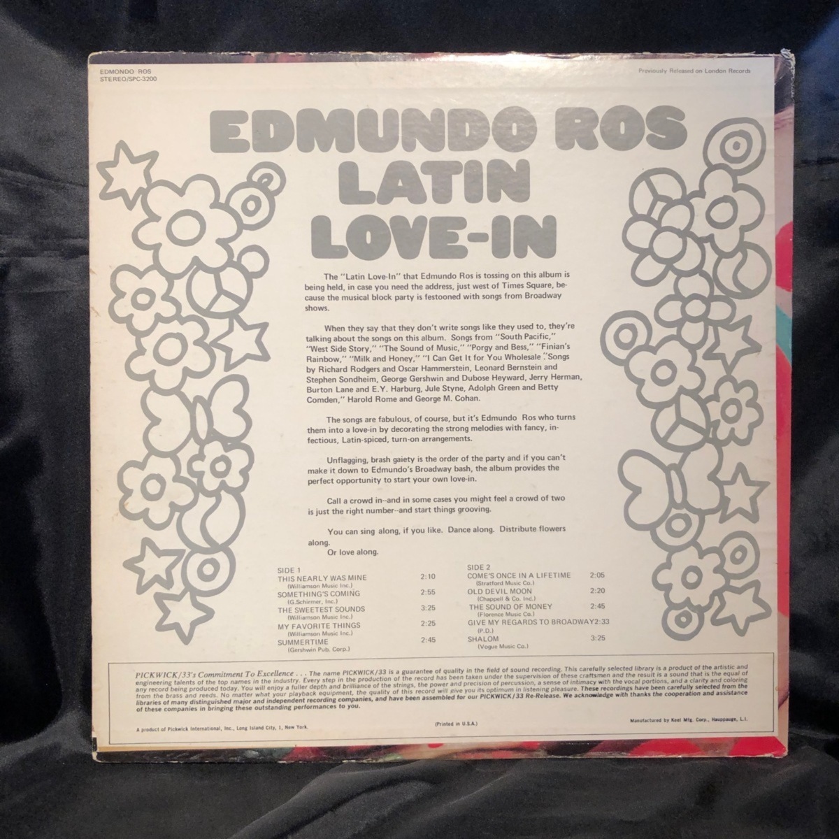 Edmundo Ros / Latin Love-In LP Pickwick/33 Records_画像2