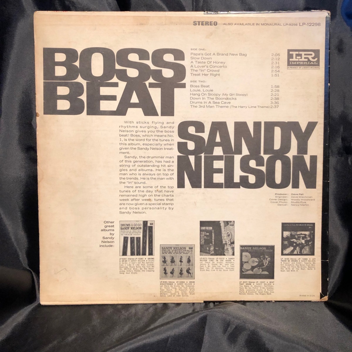 Sandy Nelson / Boss Beat LP Imperial_画像2