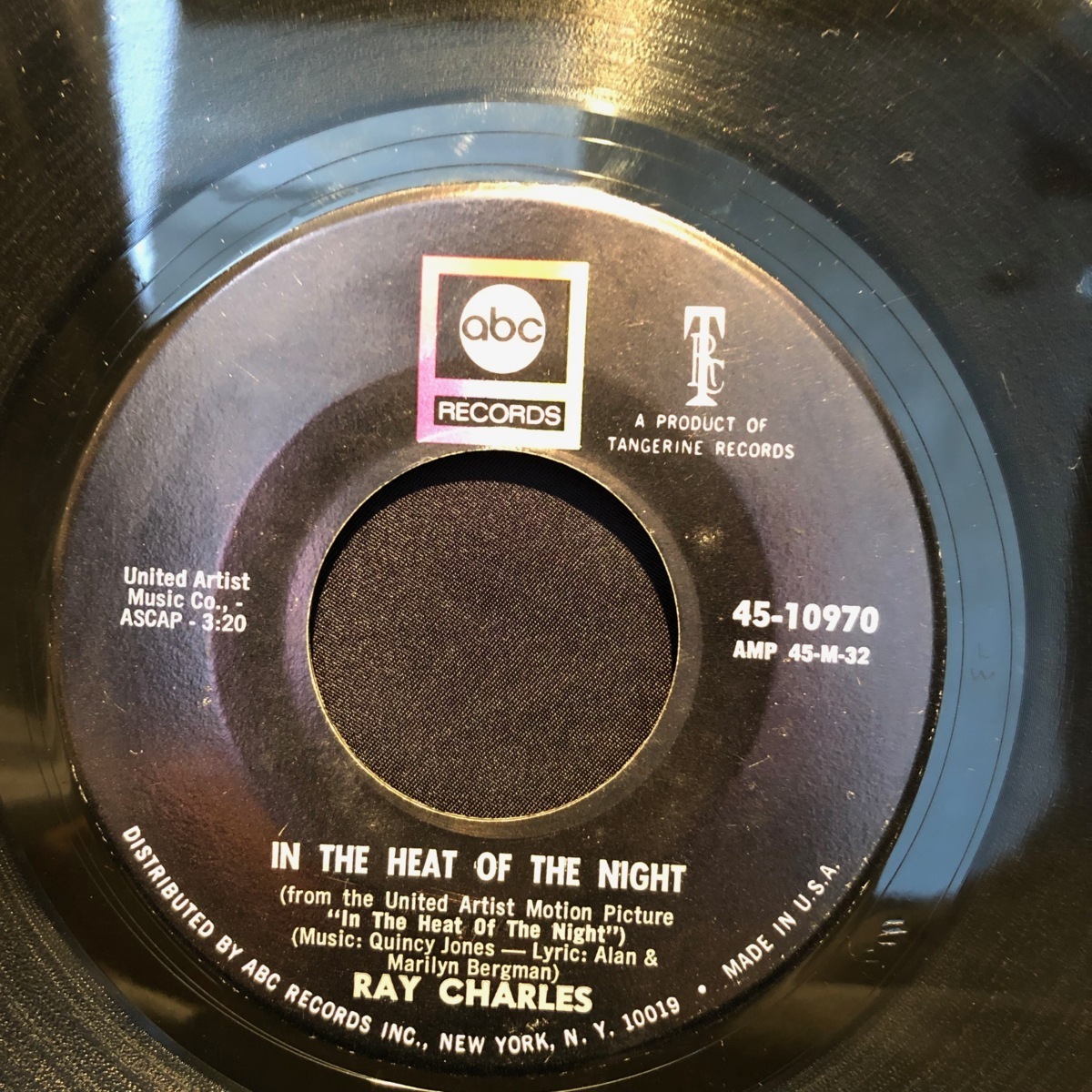 Ray Charles / In The Heat Of The Night 7inch ABC Records_画像3