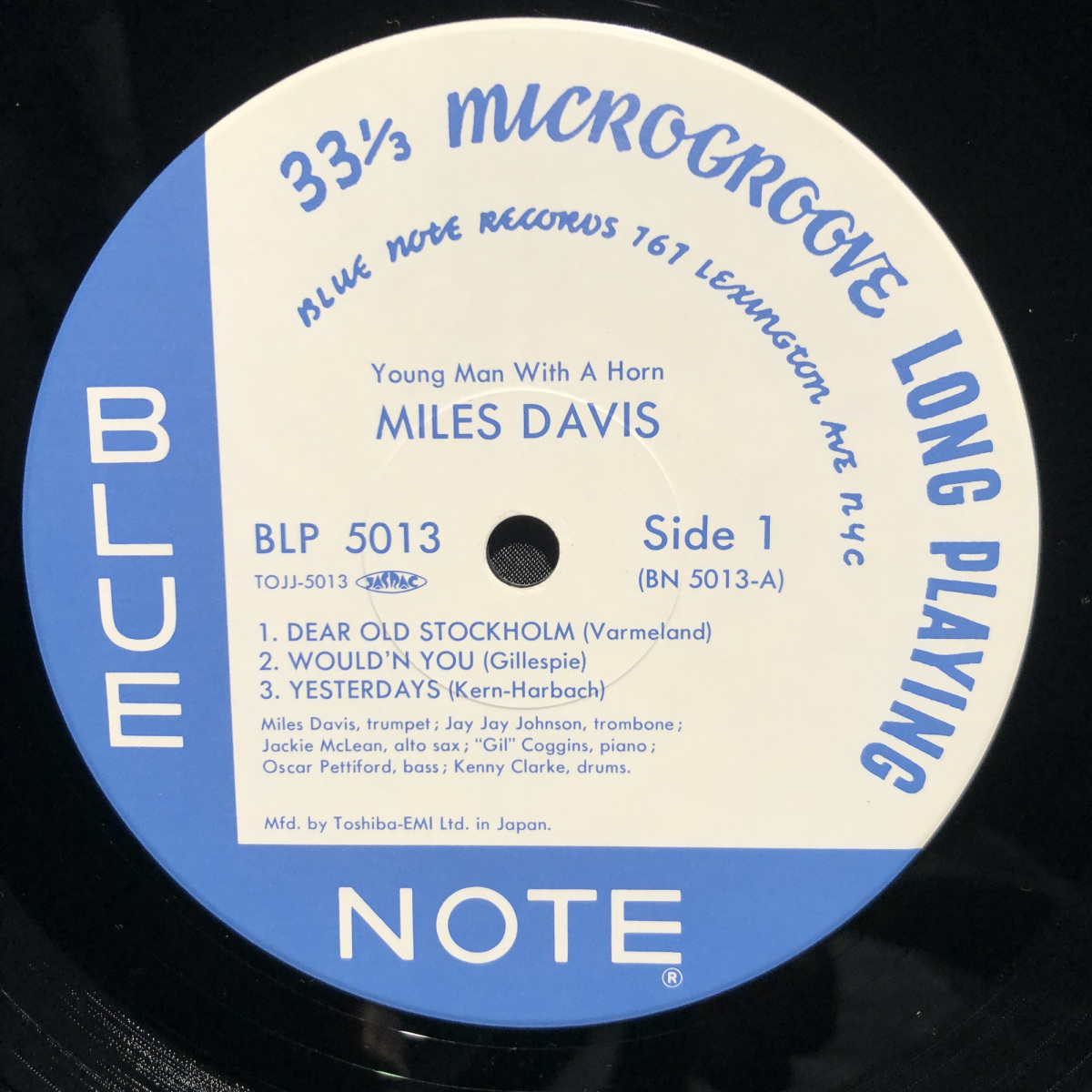 Miles Davis / Young Man With A Horn 10inch BLUE NOTE・TOSHIBA-EMI_画像3