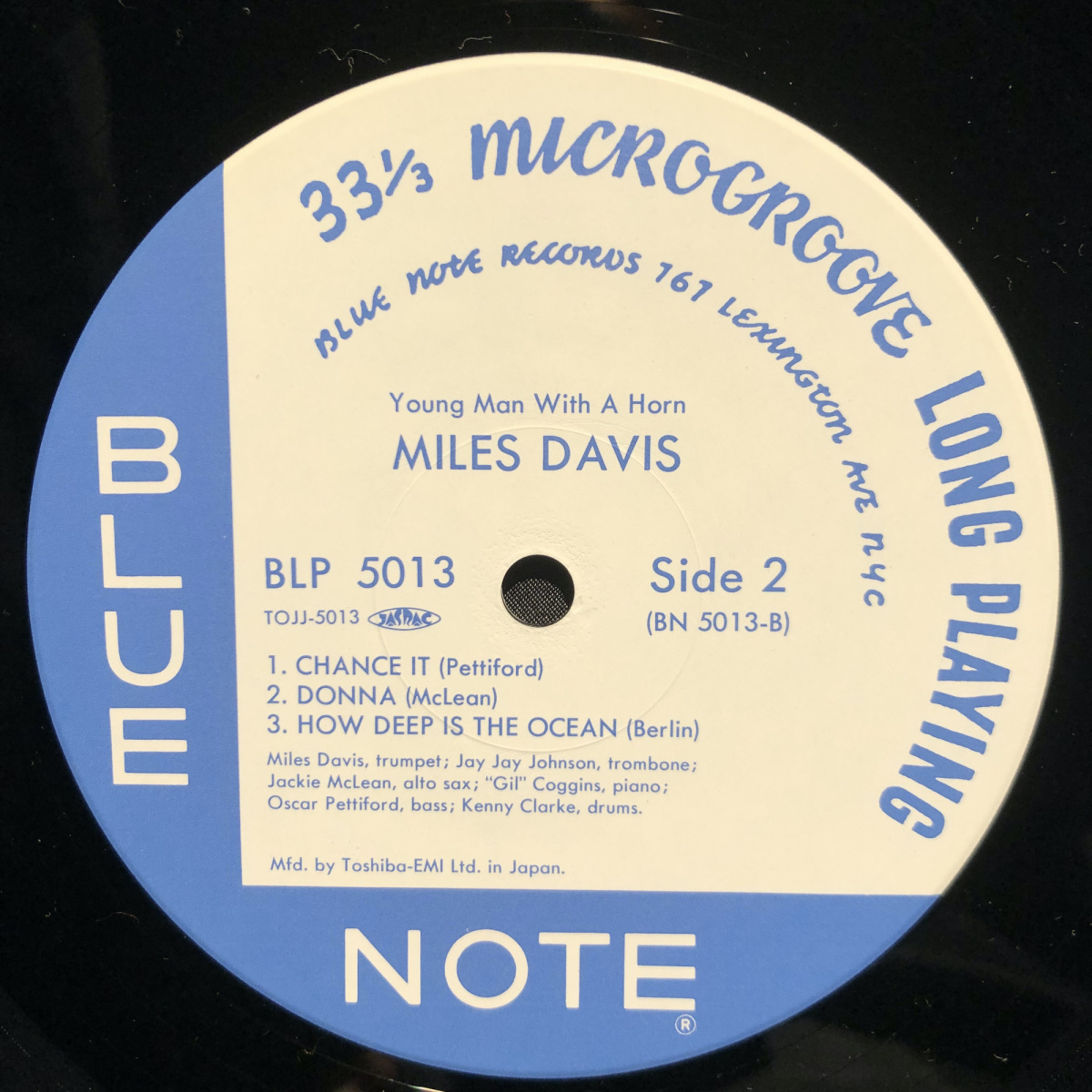 Miles Davis / Young Man With A Horn 10inch BLUE NOTE・TOSHIBA-EMI_画像5