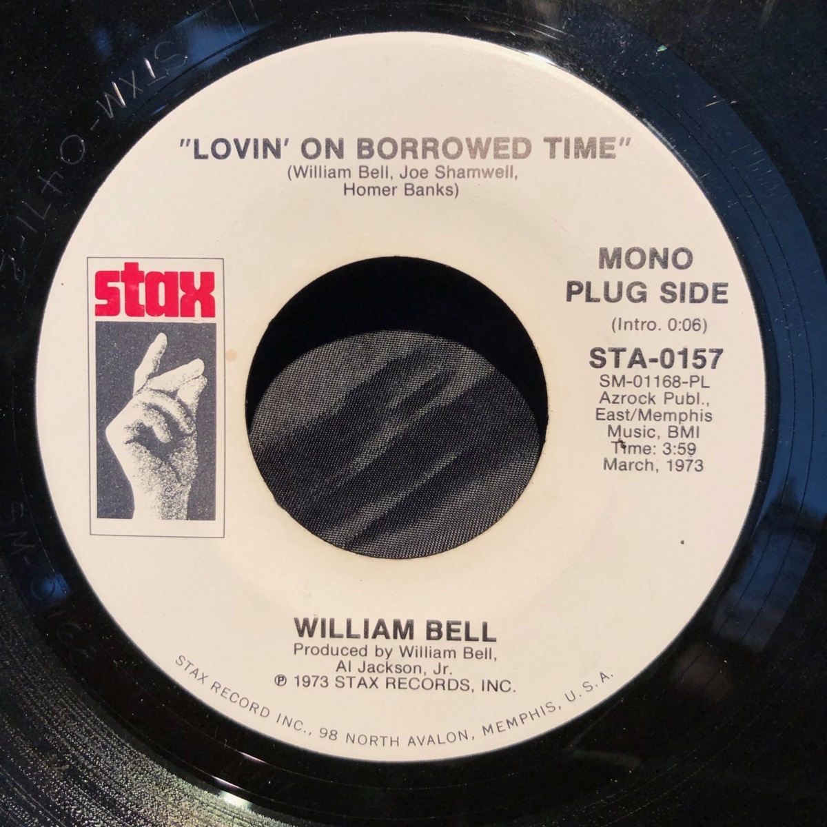 William Bell / Lovin' On Borrowed Time The Man In The Street 7inch Stax_画像3
