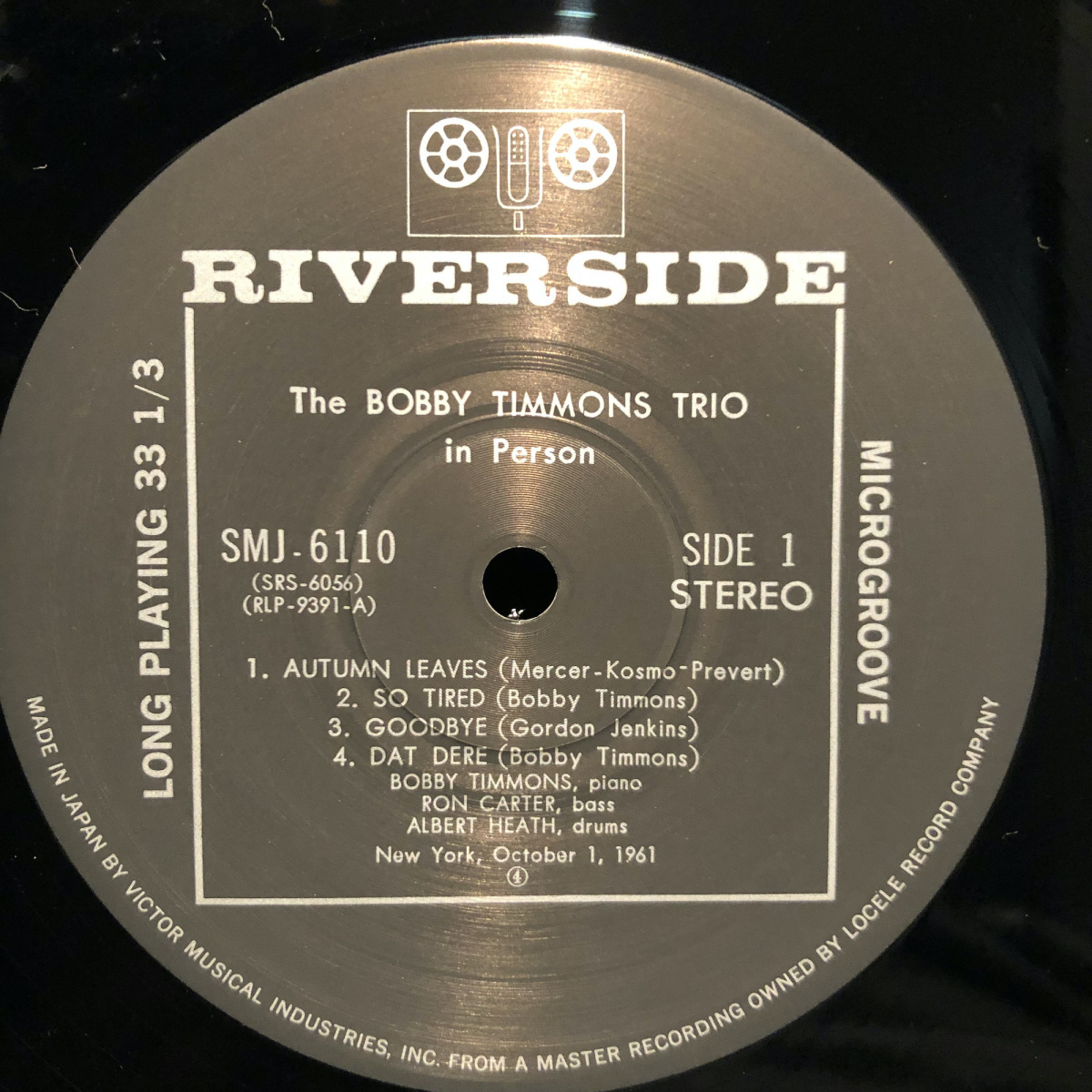 The Bobby Timmons Trio / In Person LP RIVERSIDE・VICTOR_画像3