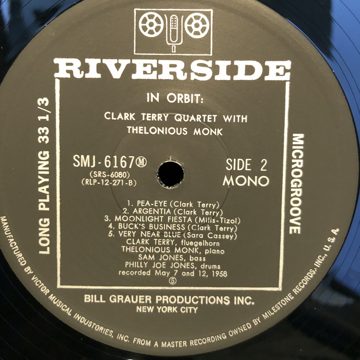 Clark Terry Quartet With Thelonious Monk / In Orbit LP RIVERSIDE・VICTOR_画像5