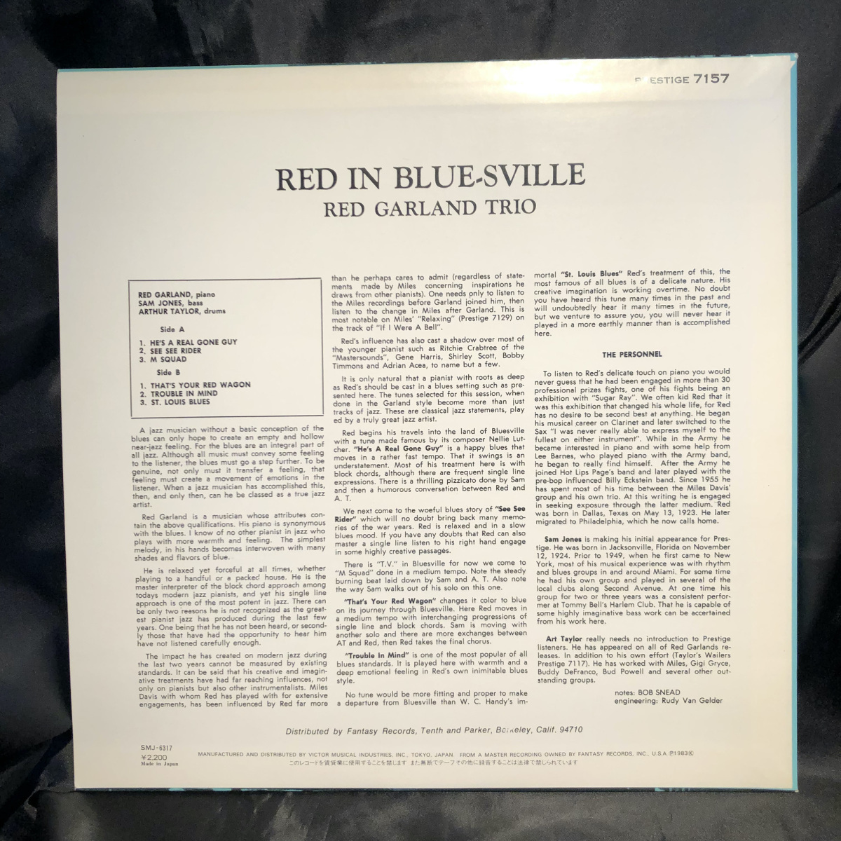 Red Garland / Red In Blues-ville LP PRESTIGE・VICTOR_画像2
