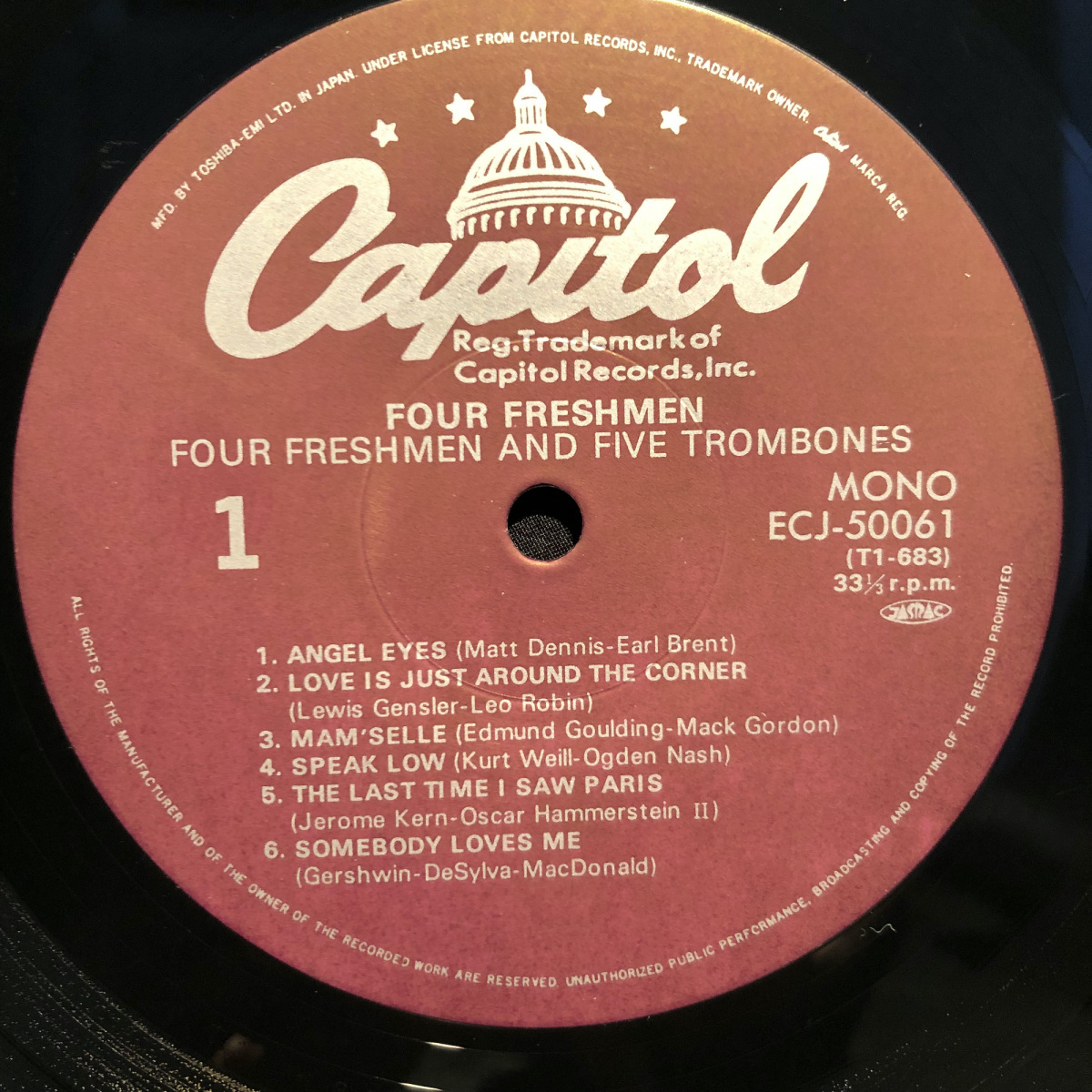 The Four Freshmen / Four Freshmen And 5 Trombones LP CAPITAL・TOSHIBA-EMI_画像3