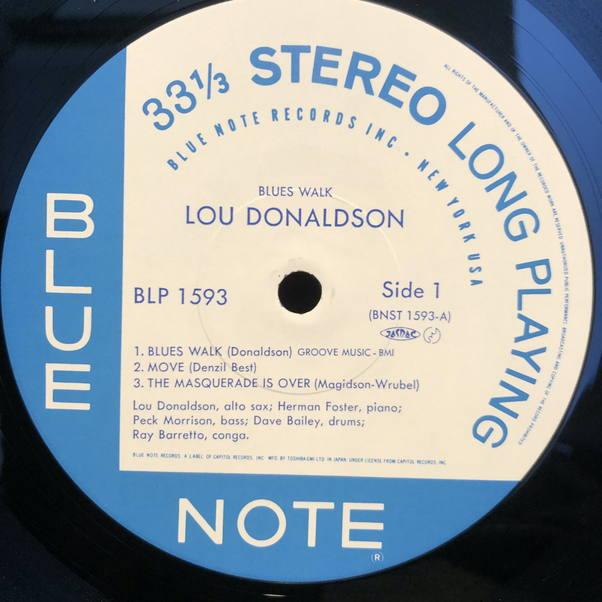 Lou Donaldson / Blues Walk LP BLUENOTE・TOSHIBA-EMI_画像3