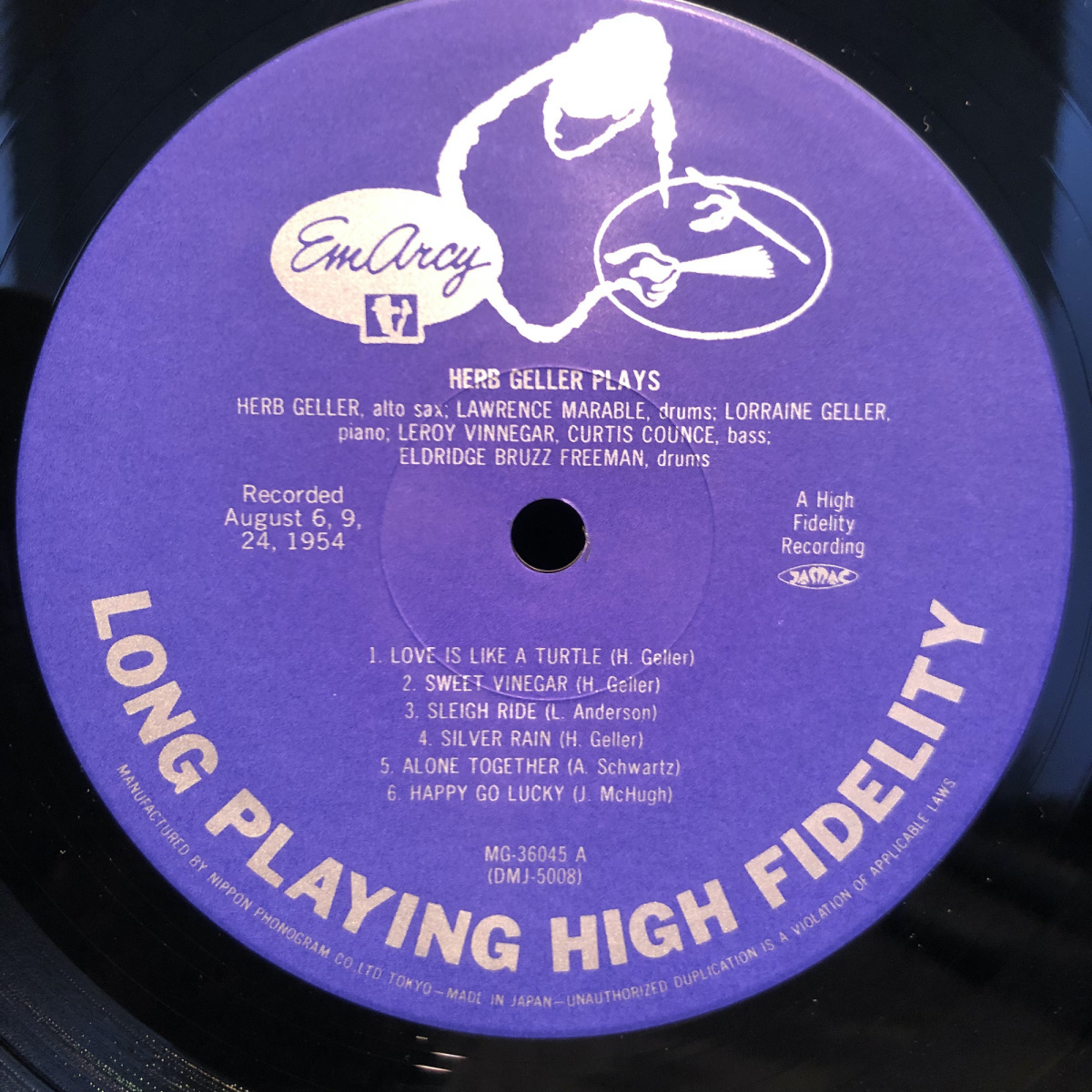Herb Geller / Plays LP EMARCY・Nippon phonogram_画像3