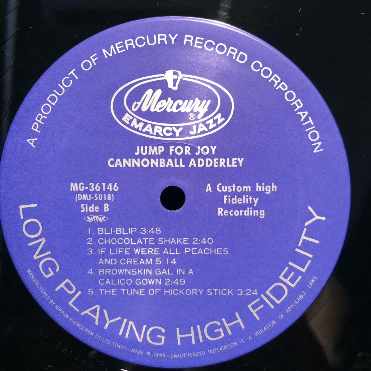 Cannonball Adderley / Jump For Joy LP Mercury・ Nippon Phonogram_画像5