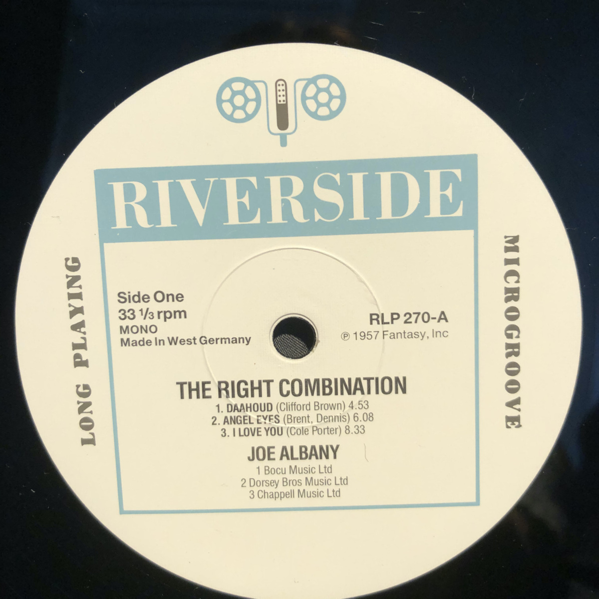 Joe Albany with Warne Marsh / The Right Combination LP Riverside Records_画像3