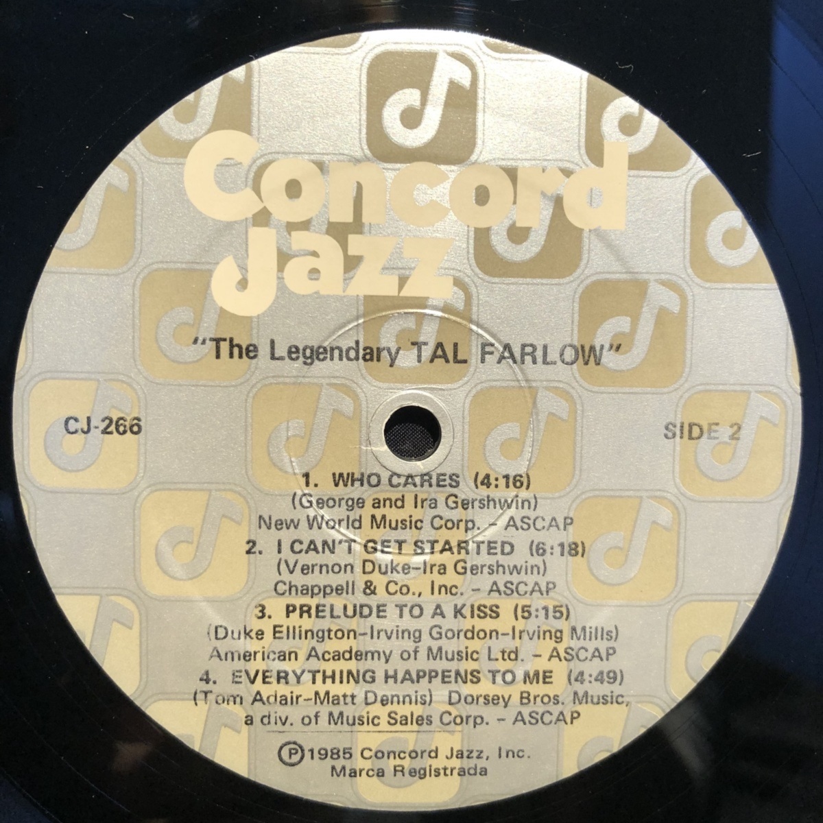 Tal Farlow / The Legendary Tal Farlow LP Concord Jazz_画像5