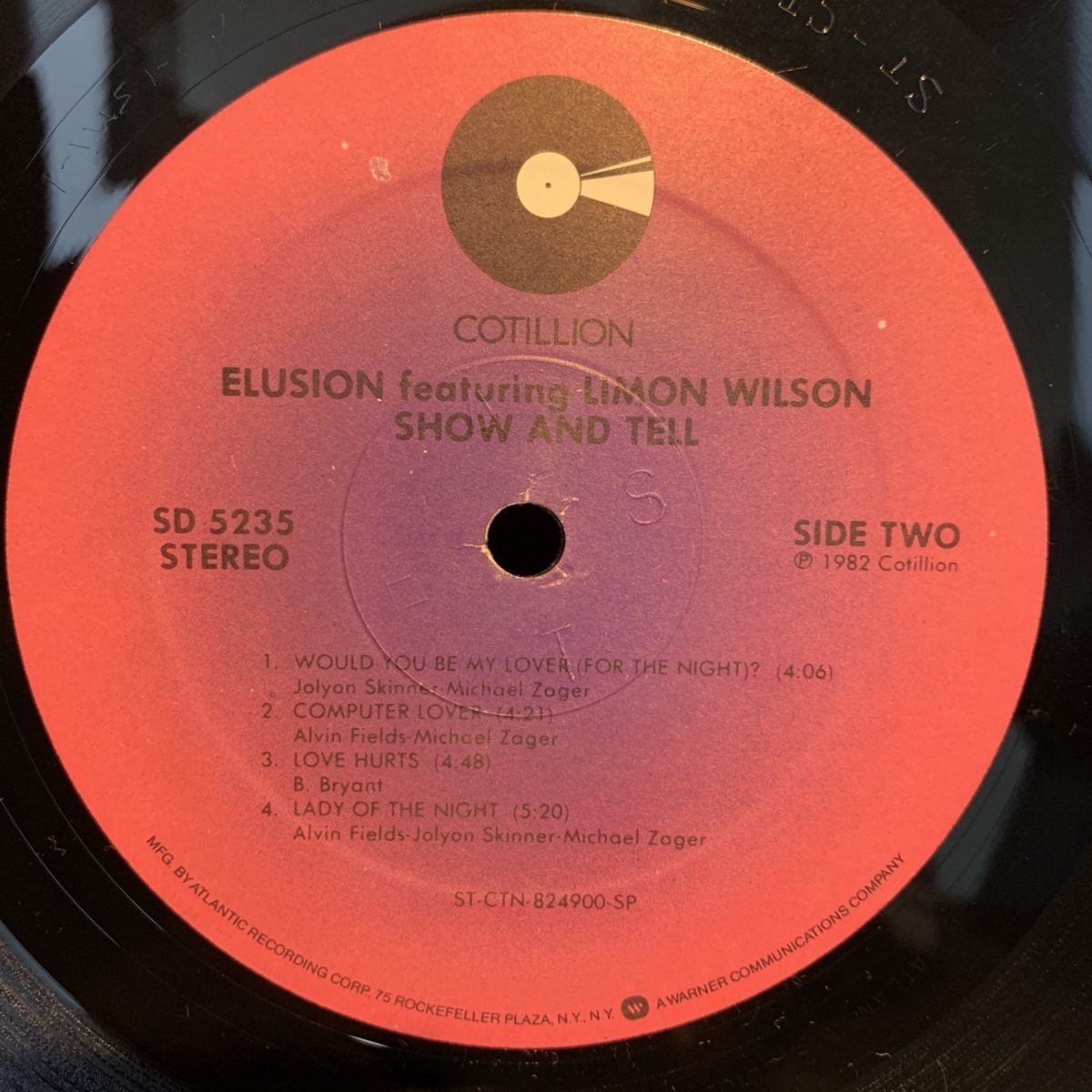 Elusion Featuring Limon Wilson / Show And Tell LP Cotillion_画像5