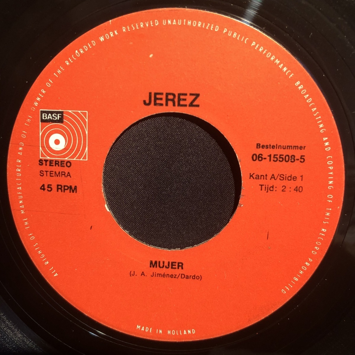 Jerez / Mujer 7inch BASF_画像3