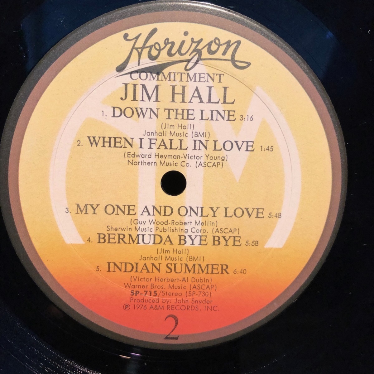 Jim Hall / Commitment LP Horizon_画像6