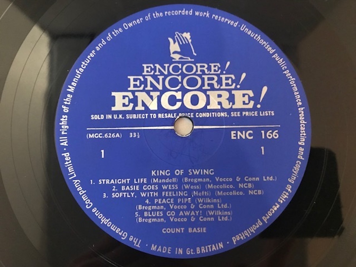 COUNT BASIE King of Swing LP ENCORE_画像4