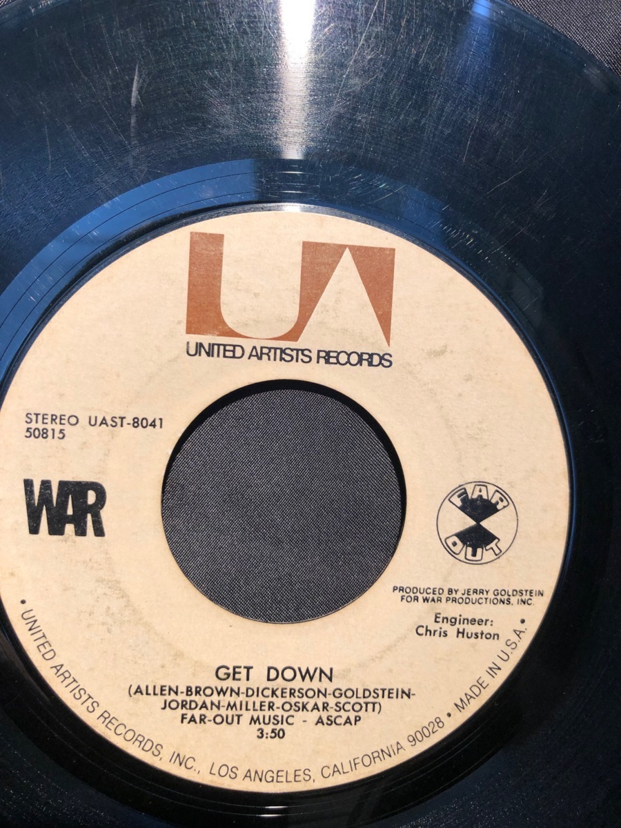 War / Get Down All Day Music 7inch United Artists Records_画像3