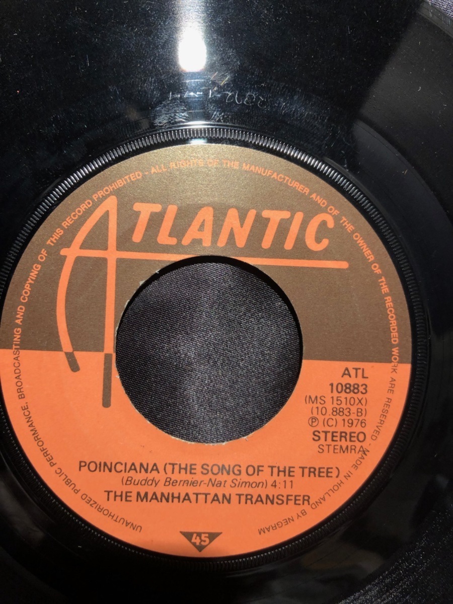 THE MANHATTAN TRANSFER 7inch ATLANTIC RECORDS_画像4