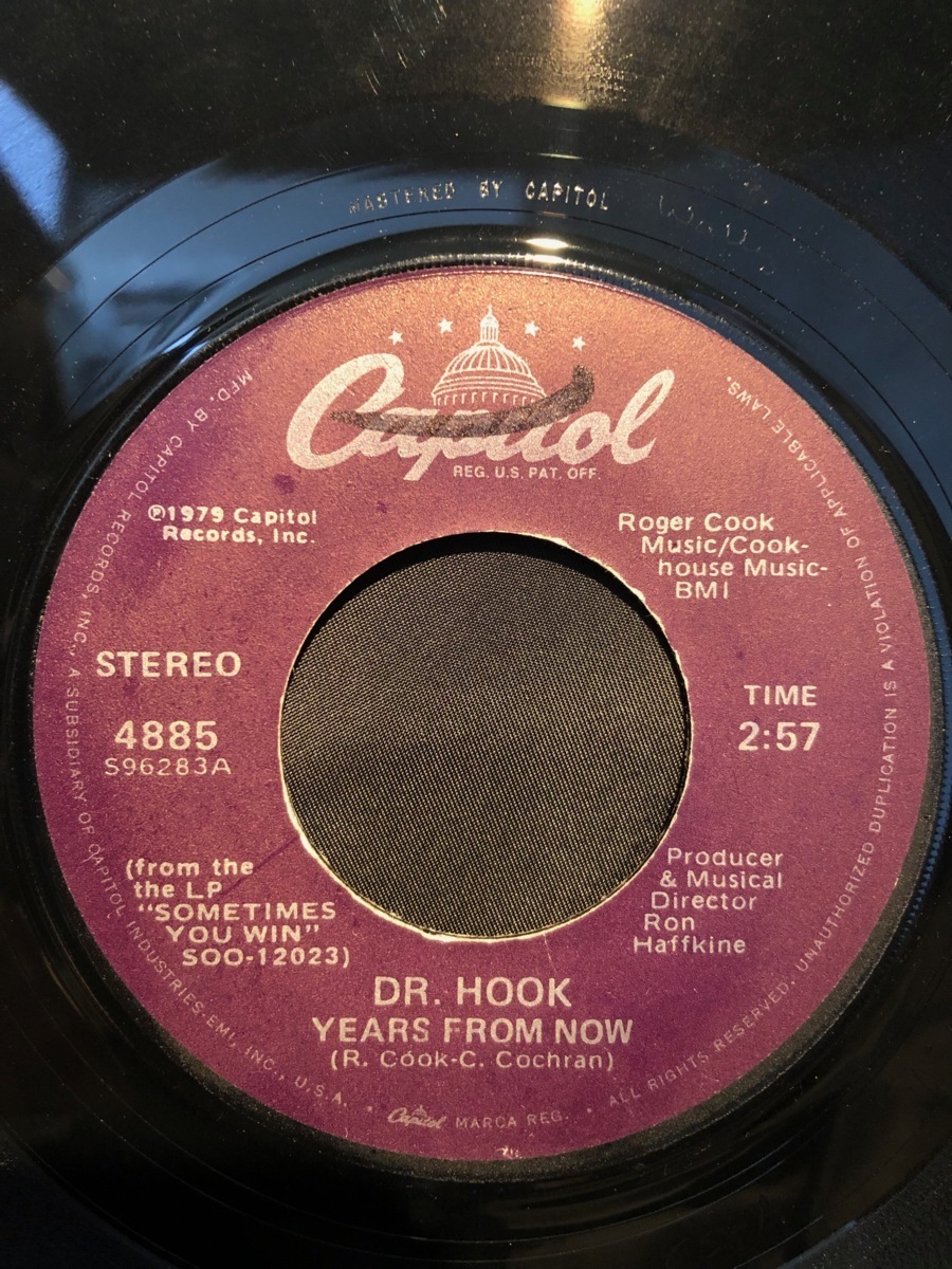 Dr. Hook / Years From Now I Don't Feel Much Like Smilin' 7inch Capitol Records_画像1