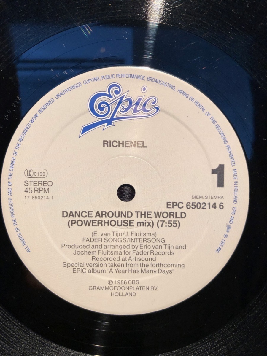 RICHENEL / DANCE AROUND THE WORLD 12inch EPIC_画像3