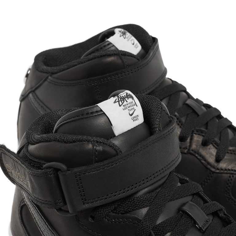  за границей стандартный * новый товар не использовался *27.5cm US9.5*STUSSY NIKE AIR FORCE 1 MID SP black AF1 Stussy Nike военно-воздушные силы mid черный чёрный 