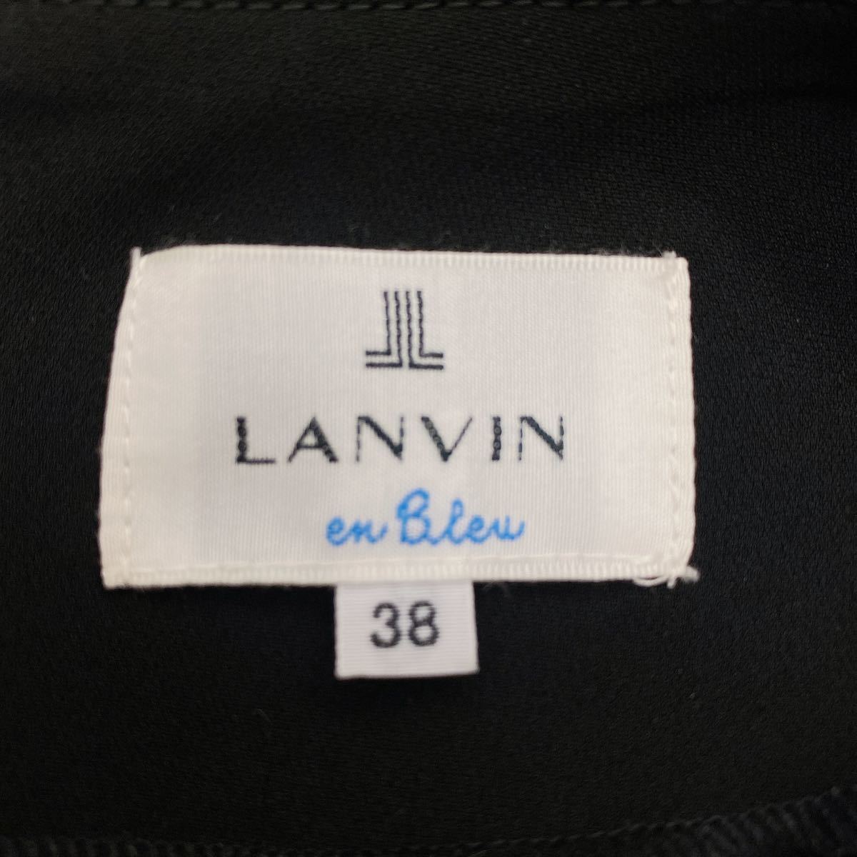 特価数回美品　LANVIN　ランバン　オンブルー　ワンピース　ブラック　ホワイト_画像7