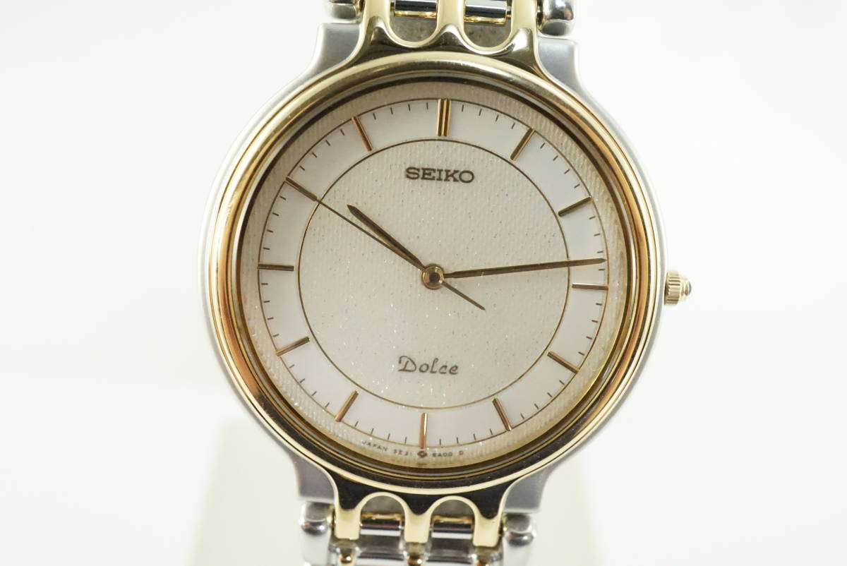 良品♪【A6/15-3 AE05】★SEIKO/セイコー ドルチェ クオーツ 5E31-6A00 メンズ腕時計 稼働品★_画像1