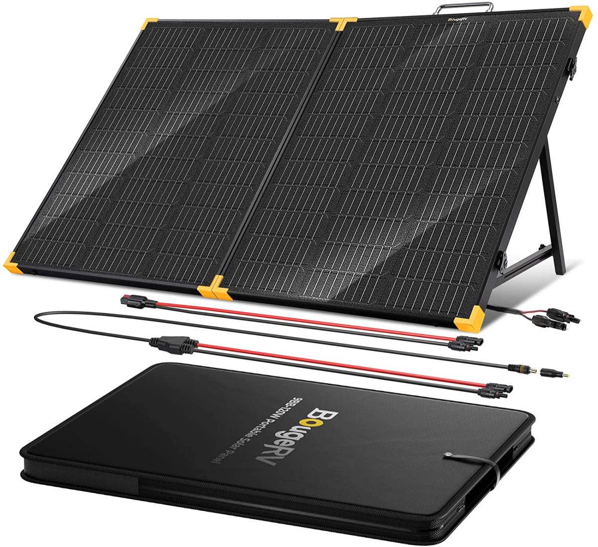 BougeRV ソーラーパネル 130W 太陽光パネル 軽量 折りたたみ式 IP67防水【未使用品】_画像1