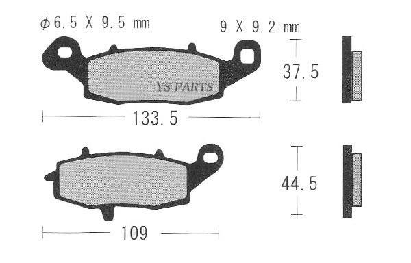 [ new goods prompt decision ] high quality metal brake pad / brake pad Zephyr kai [ZR400]ZRX400/ER-6N[ER650]ER-6F[EX650][ front 2 caliper minute ]