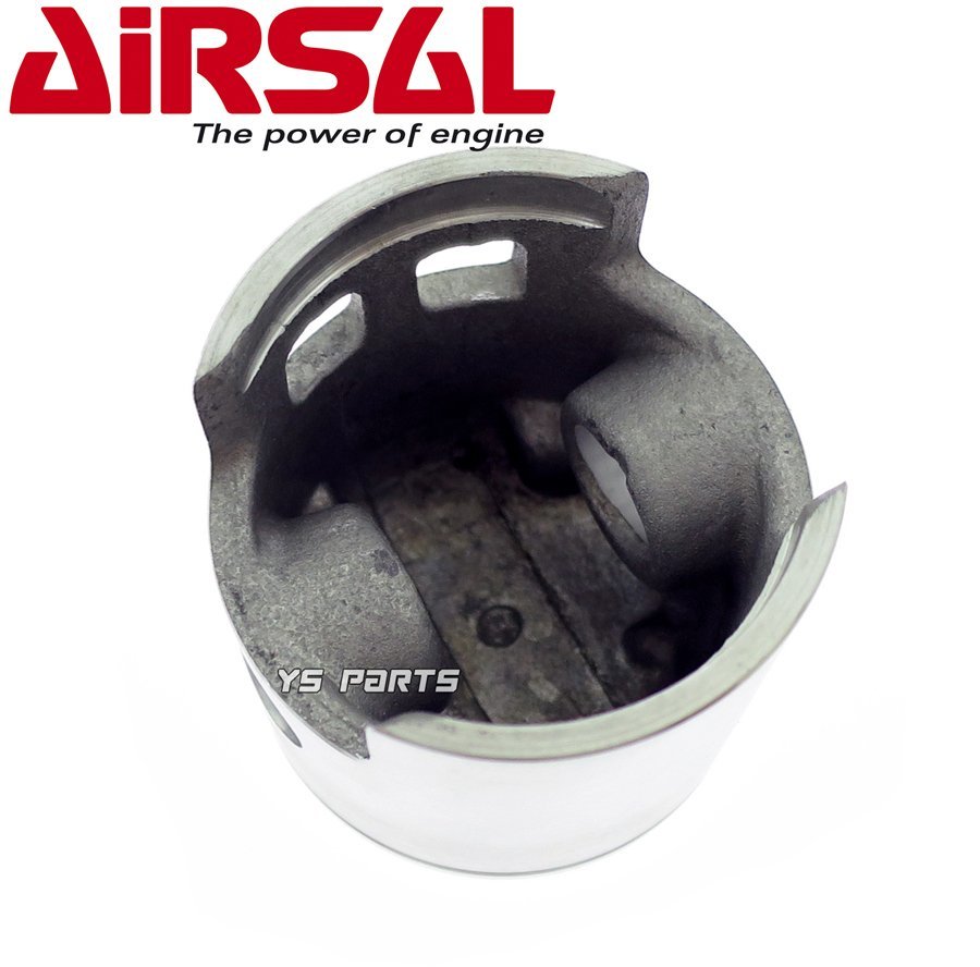 [復刻]Airsal 8ポート 45mm 62.4ccアルミボアアップピストン ポッケ/フォーゲル/MR50/TY50/YSR50の流用に[ピストンリング/サークリップ付]_画像3
