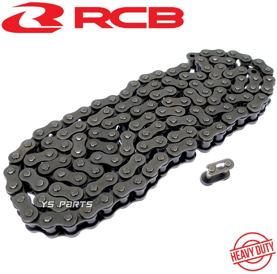 RCBブラックハードチェーン428-132L XR100/XR100R/CB125T/CBR125R/CBX125F/CBX125カスタム/CD125T/CM125T/CR125F/CBR150R/CRF150F_画像2