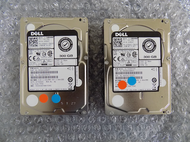 Dell SAS HDD 2.5インチ 300GB 12Gbps RPM:15K Toshiba 00RVDT AL13SXB30EN 中古動作品 _画像1