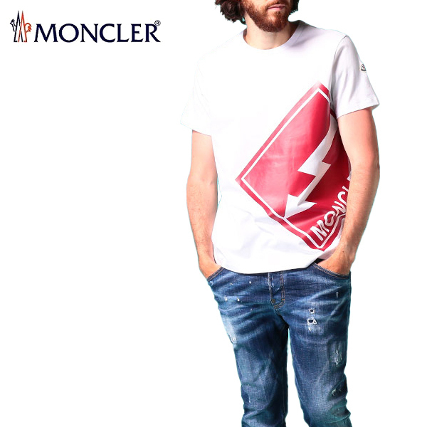 送料無料 145 MONCLER モンクレール 8C73510 8390T ホワイト 半袖 Tシャツ カットソー size L