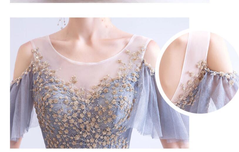 * free shipping *11 number (L)* gold thread embroidery .chu-ru. long dress (OPN2500)